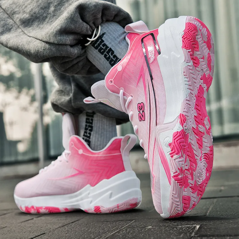 Kuding Cushioning Abrasion Resistant Breathable Mid Top Basketball Shoes Unisex-19