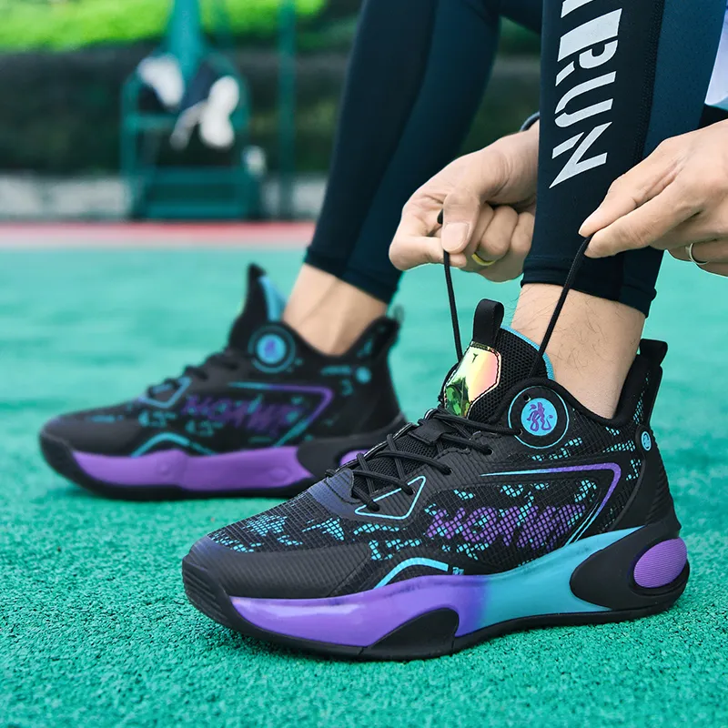 Kuding Slip Resistant And Abrasion Resistant Grip Low Top Basketball Shoes Unisex-1