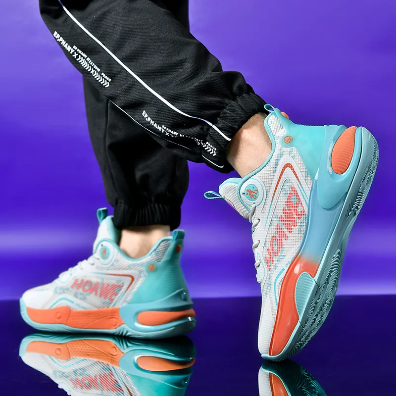 Kuding Slip Resistant And Abrasion Resistant Grip Low Top Basketball Shoes Unisex-12