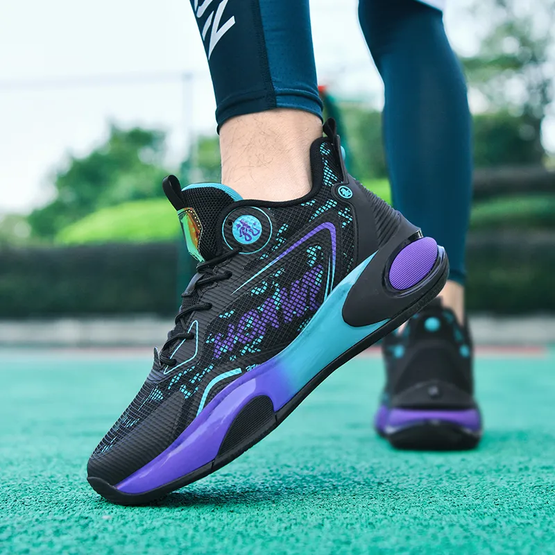 Kuding Slip Resistant And Abrasion Resistant Grip Low Top Basketball Shoes Unisex-4