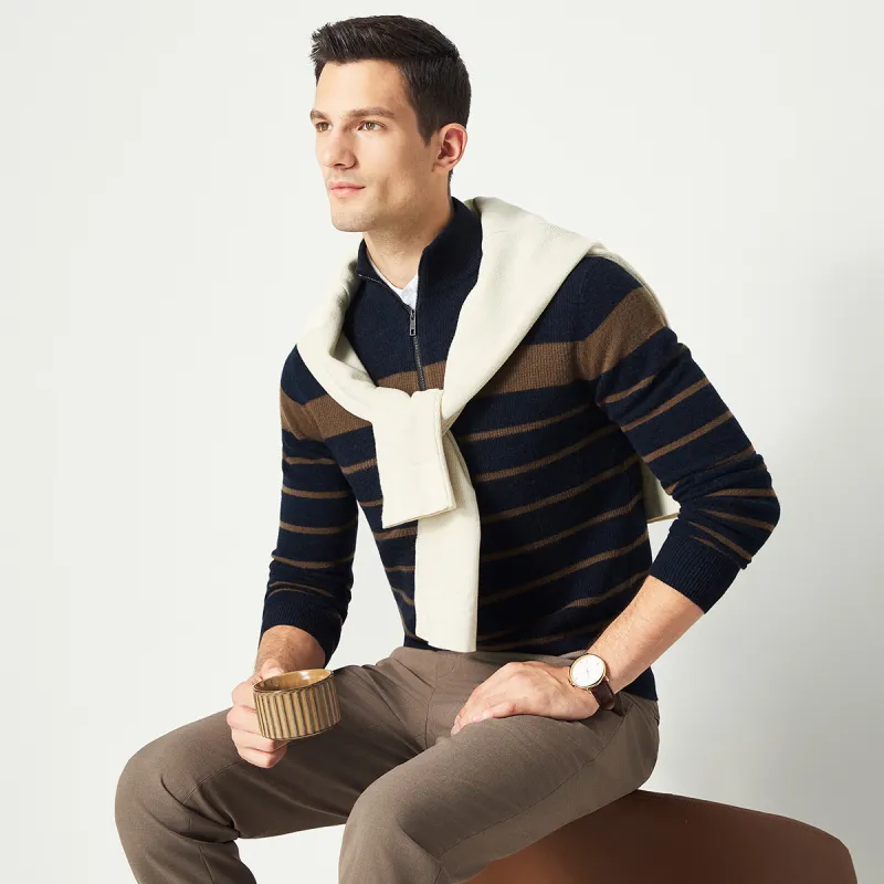 FIRS Cashmere Sweater Men's Ink Blue-4
