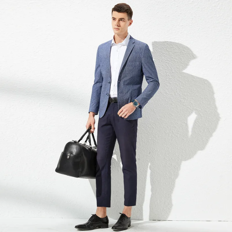 FIRS Business Suit Men's Heather Gray Blue-6