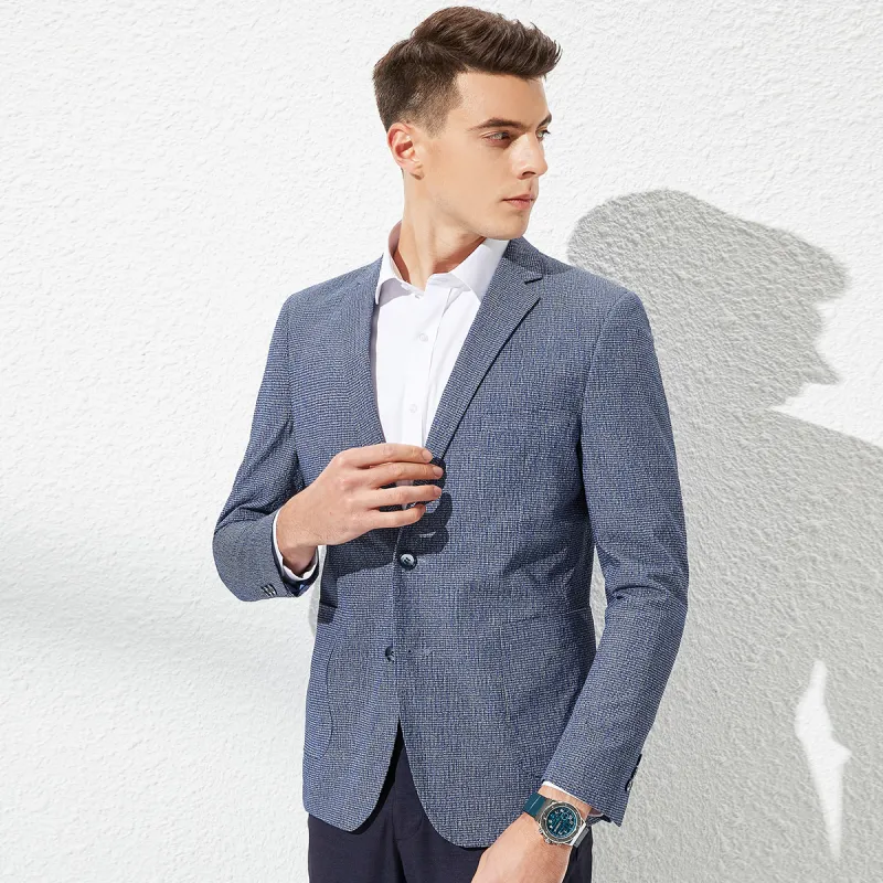 FIRS Business Suit Men's Heather Gray Blue-4