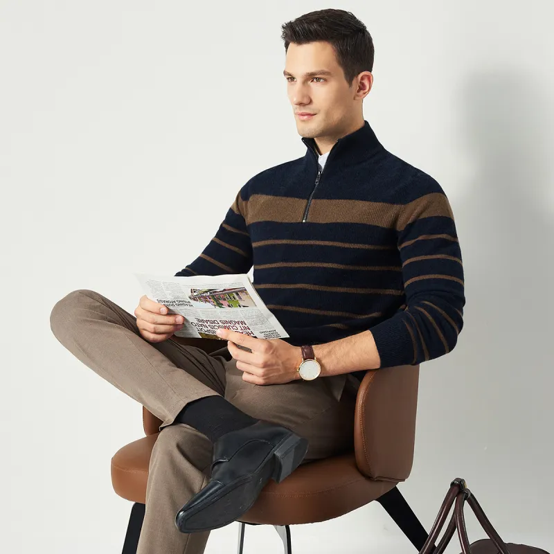 FIRS Cashmere Sweater Men's Ink Blue-1