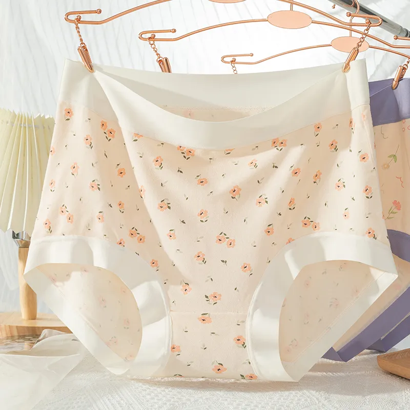 MADALLO Underpants Women's 1 Pack Sky Blue Floral-14