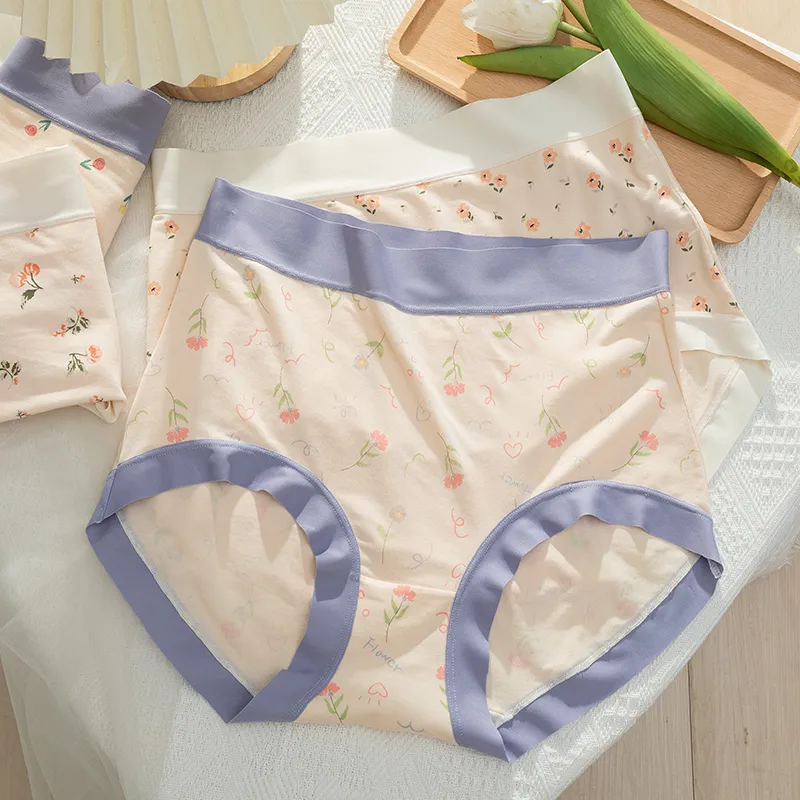 MADALLO Underpants Women's 1 Pack Sky Blue Floral-2