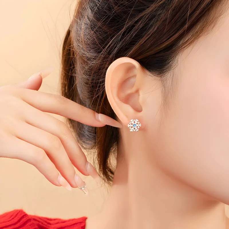 VASO S925 Silver Stud Earrings Women's-7