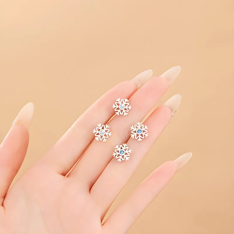VASO S925 Silver Stud Earrings Women's-1