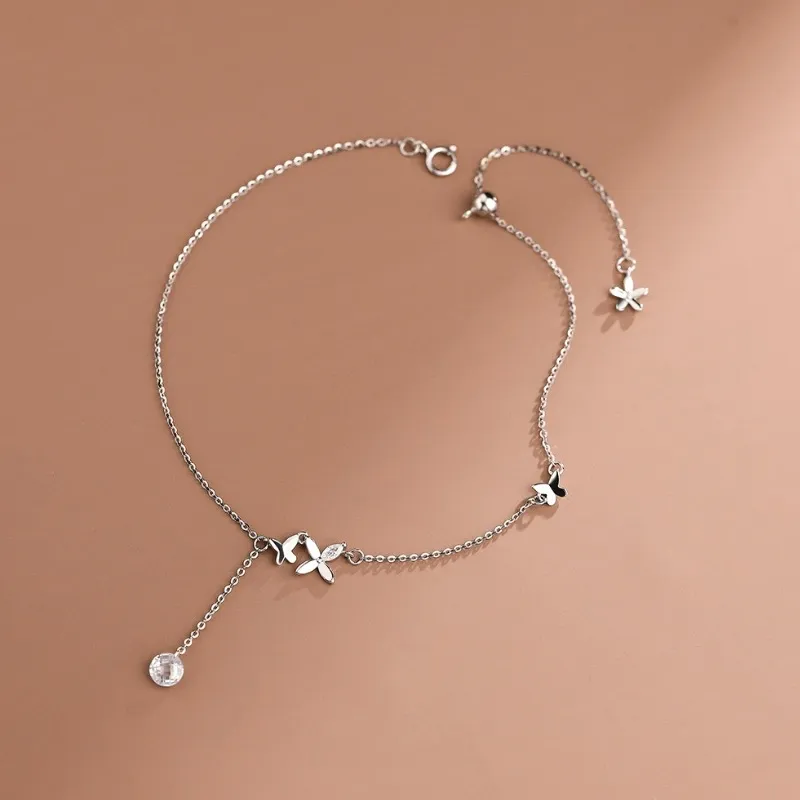 VASO S925 Silver Anklets Women's-5
