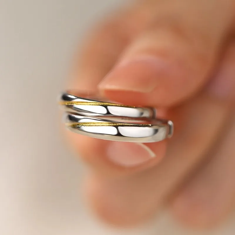VASO 925 Sterling Silver Rings Unisex-8