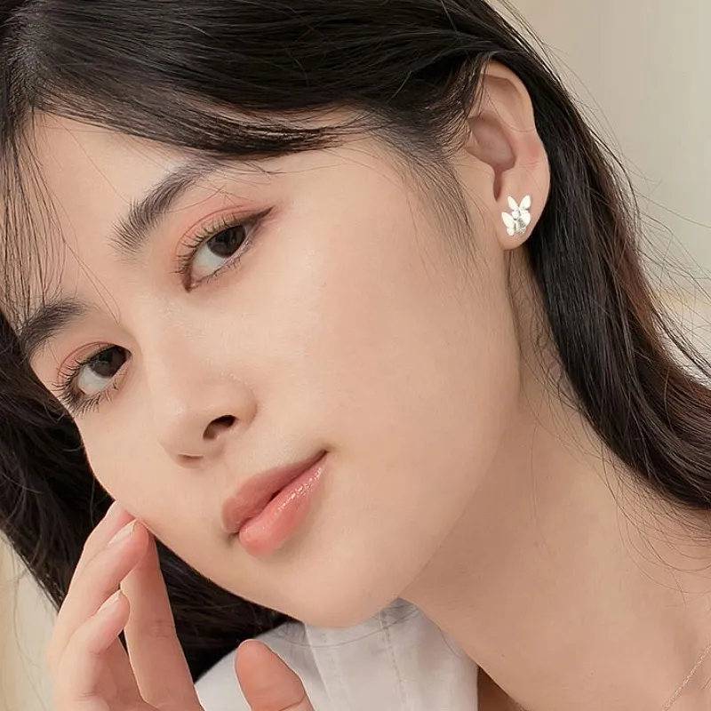 VASO S999 Fine Silver Stud Earrings Women's-1