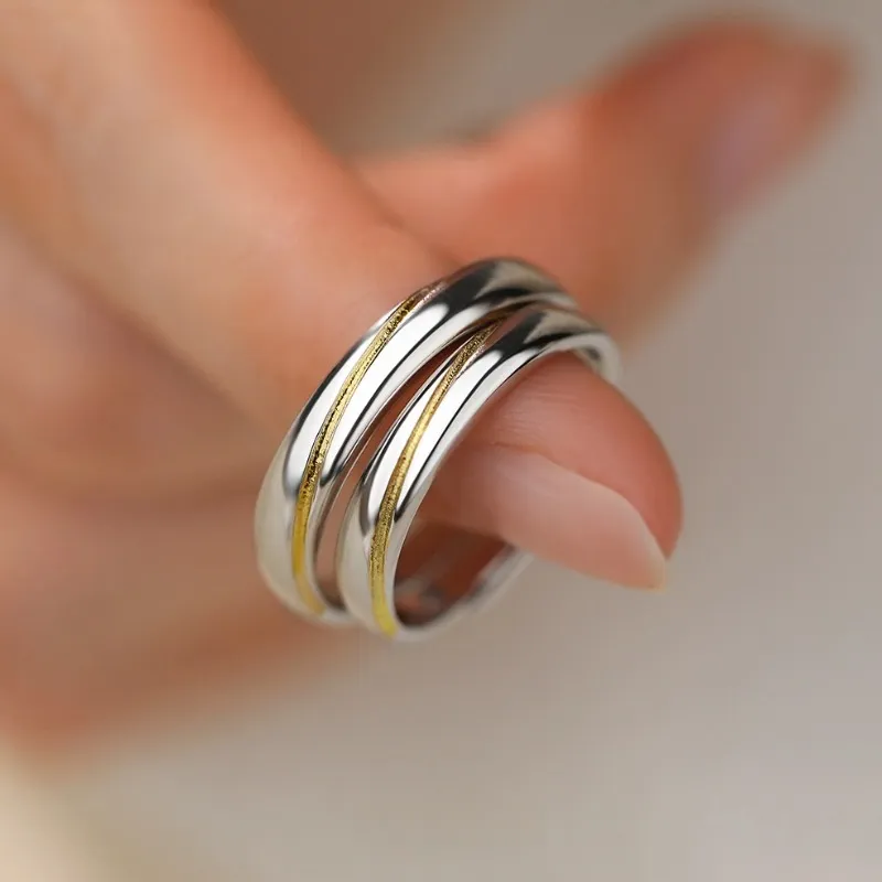VASO 925 Sterling Silver Rings Unisex-6