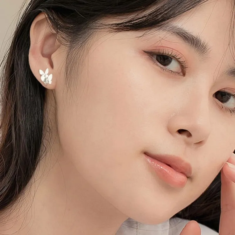 VASO S999 Fine Silver Stud Earrings Women's-3