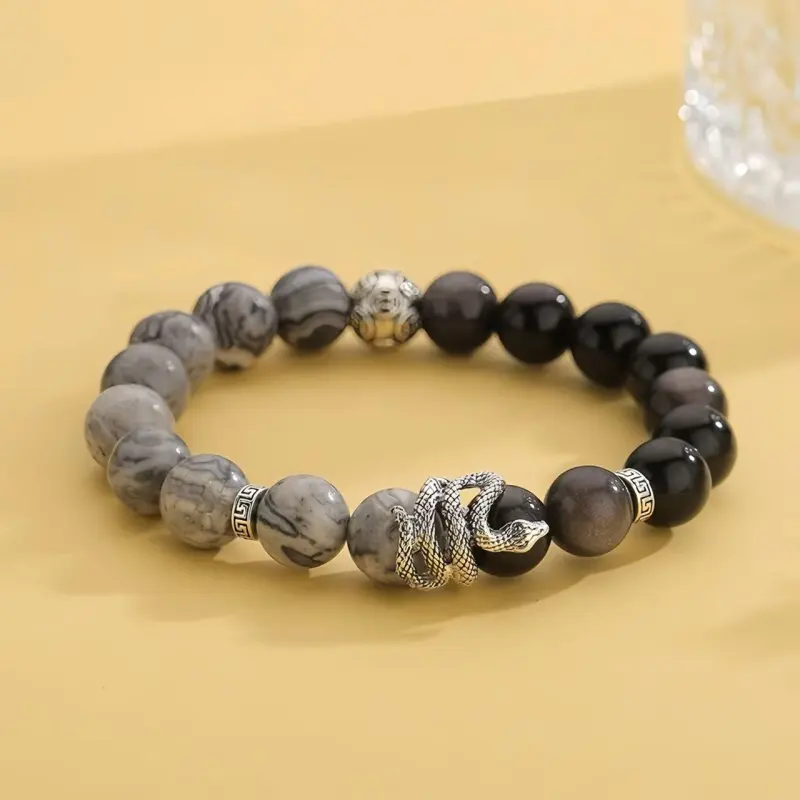 Tsukiran Obsidian Bracelets Unisex-3