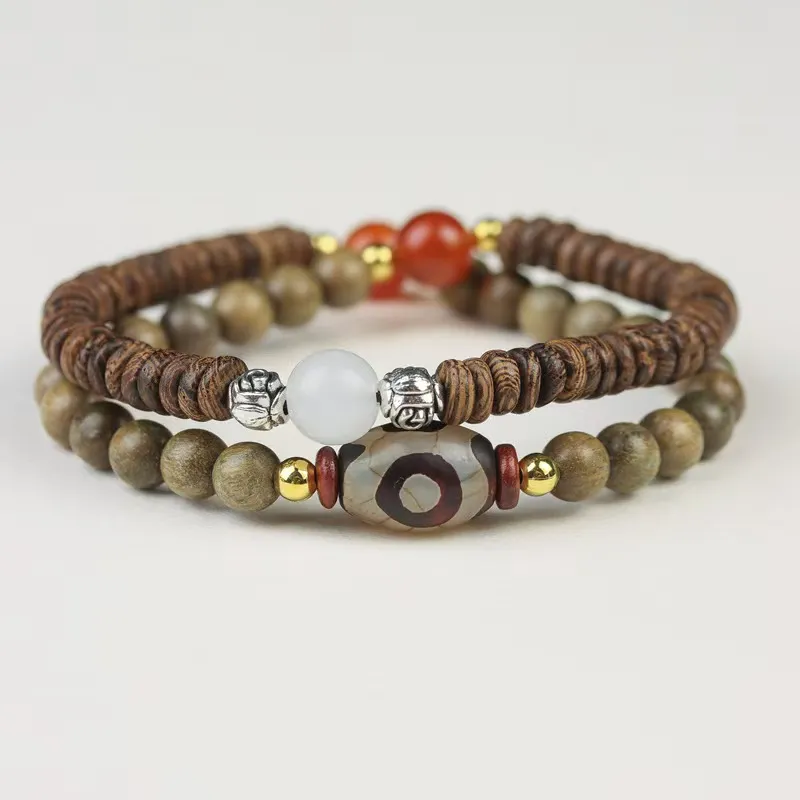 Tsukiran Green Sandalwood Bracelets Unisex-3