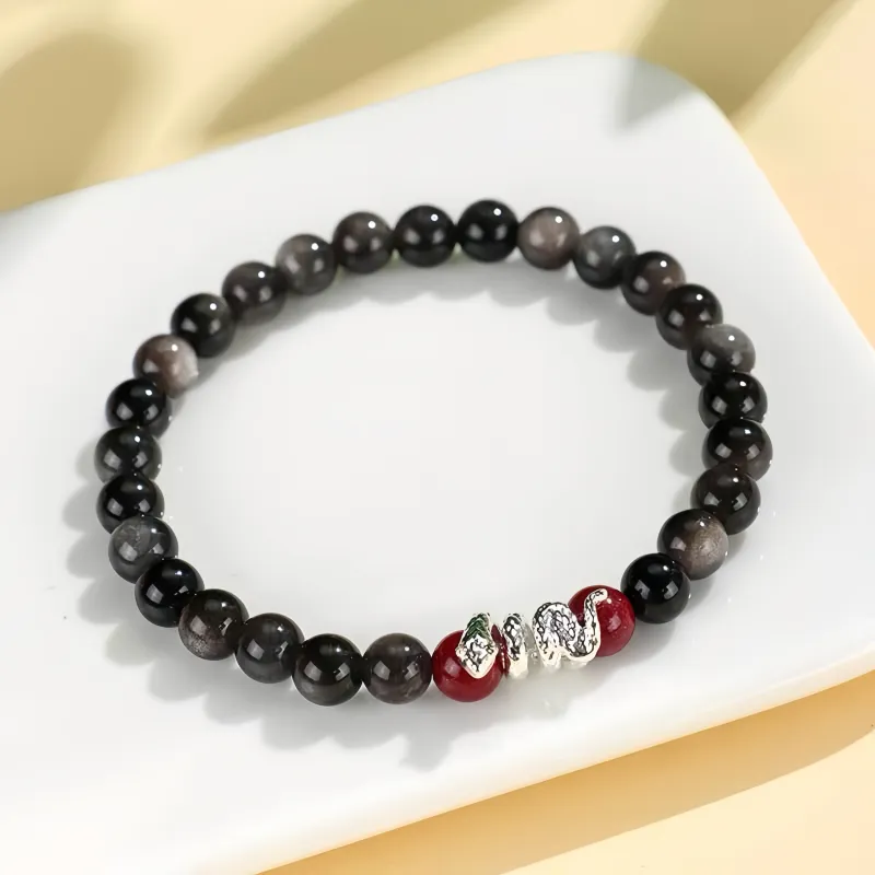 Tsukiran Obsidian Bracelets Unisex-3