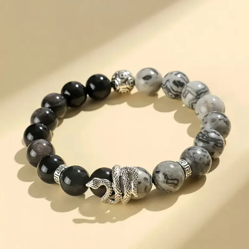 Tsukiran Obsidian Bracelets Unisex-2