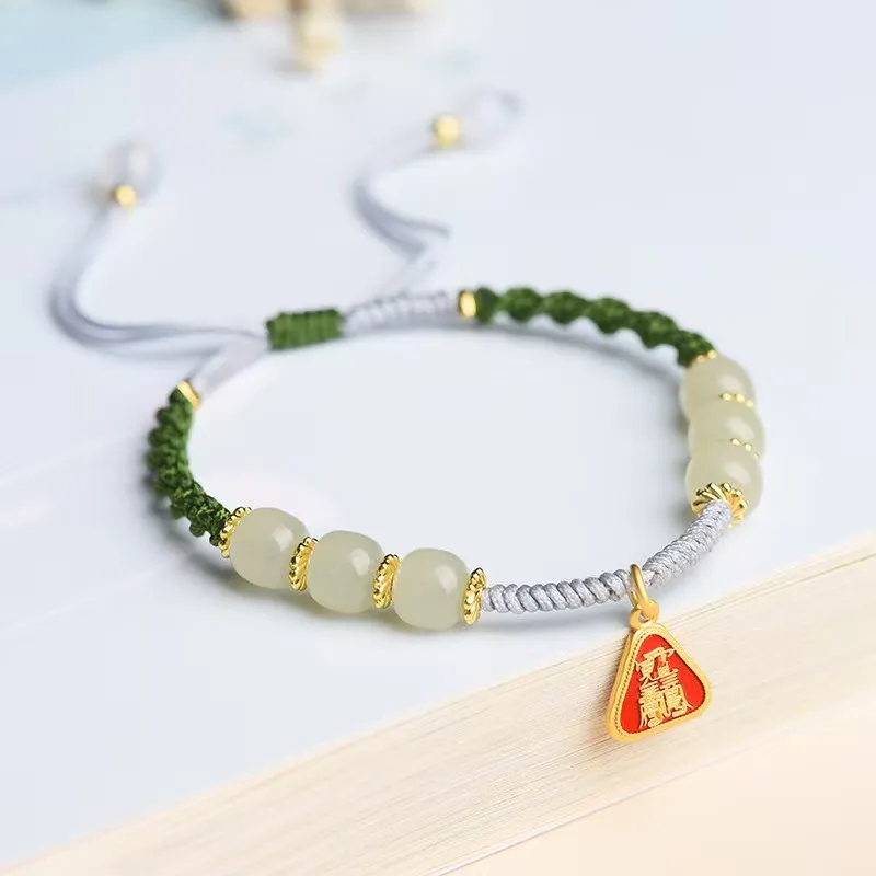 Tsukiran Hetian Jade Bracelets Green Jadeite Unisex-3