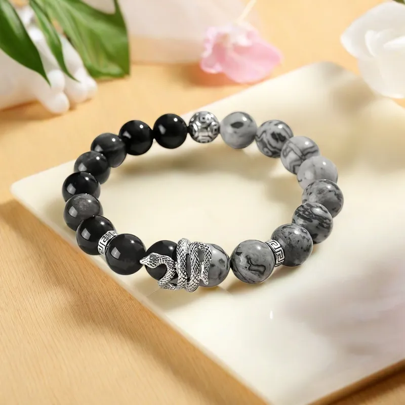 Tsukiran Obsidian Bracelets Unisex-1