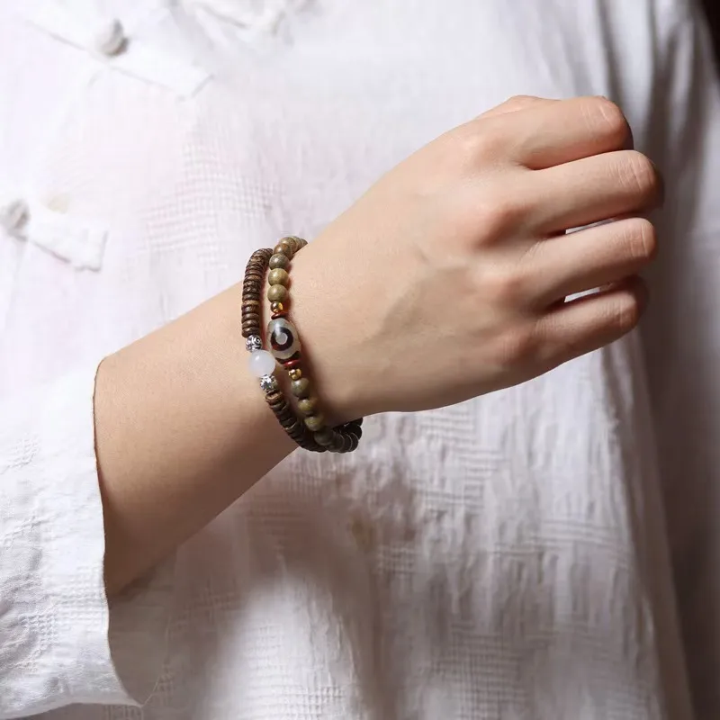 Tsukiran Green Sandalwood Bracelets Unisex-2