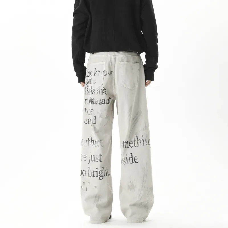 PANDA ADEVIL Jeans Unisex Gray Apricot-1