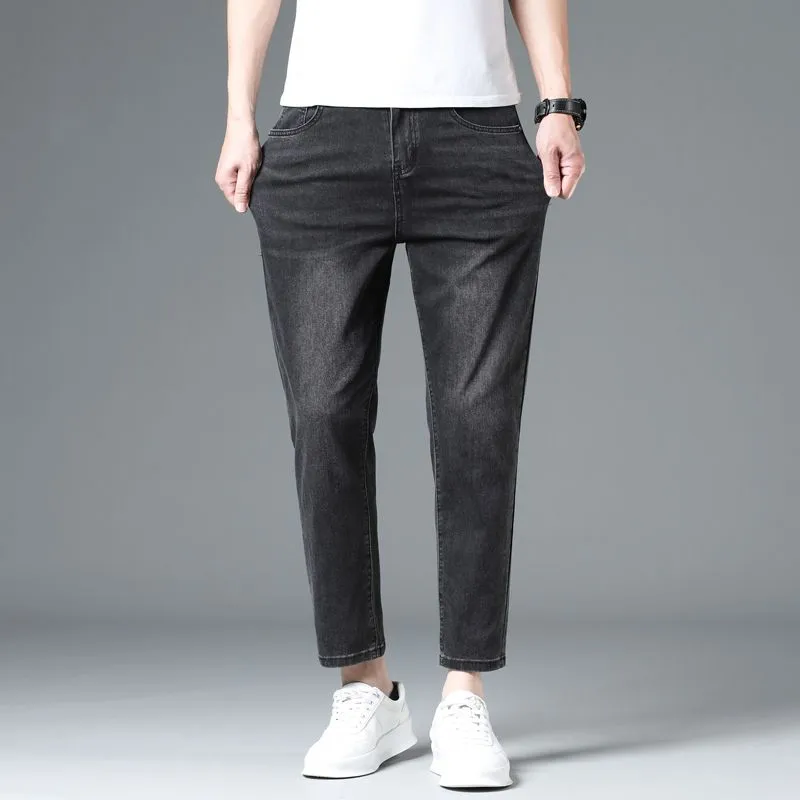 PANDA ADEVIL Jeans Men Black Gray Ankle Length-1