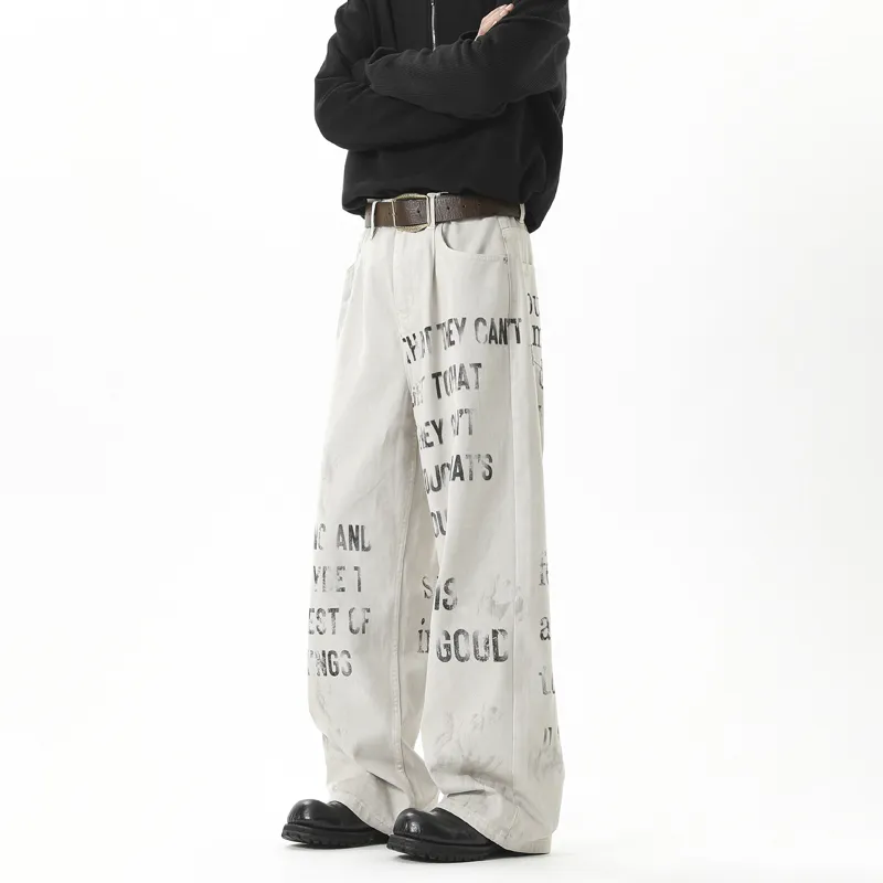 PANDA ADEVIL Jeans Unisex Gray Apricot-2