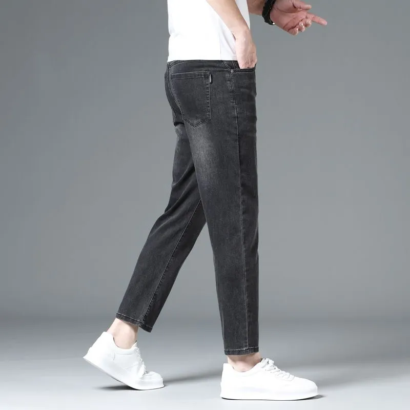 PANDA ADEVIL Jeans Men Black Gray Ankle Length-4