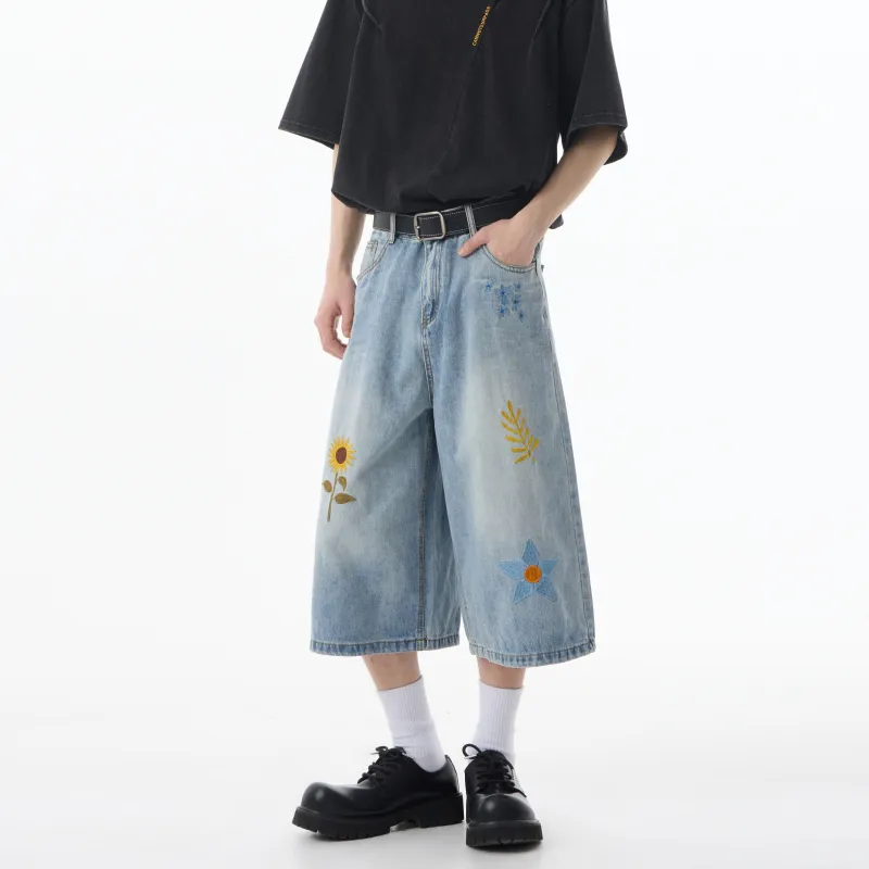 PANDA ADEVIL Denim Shorts Unisex-1