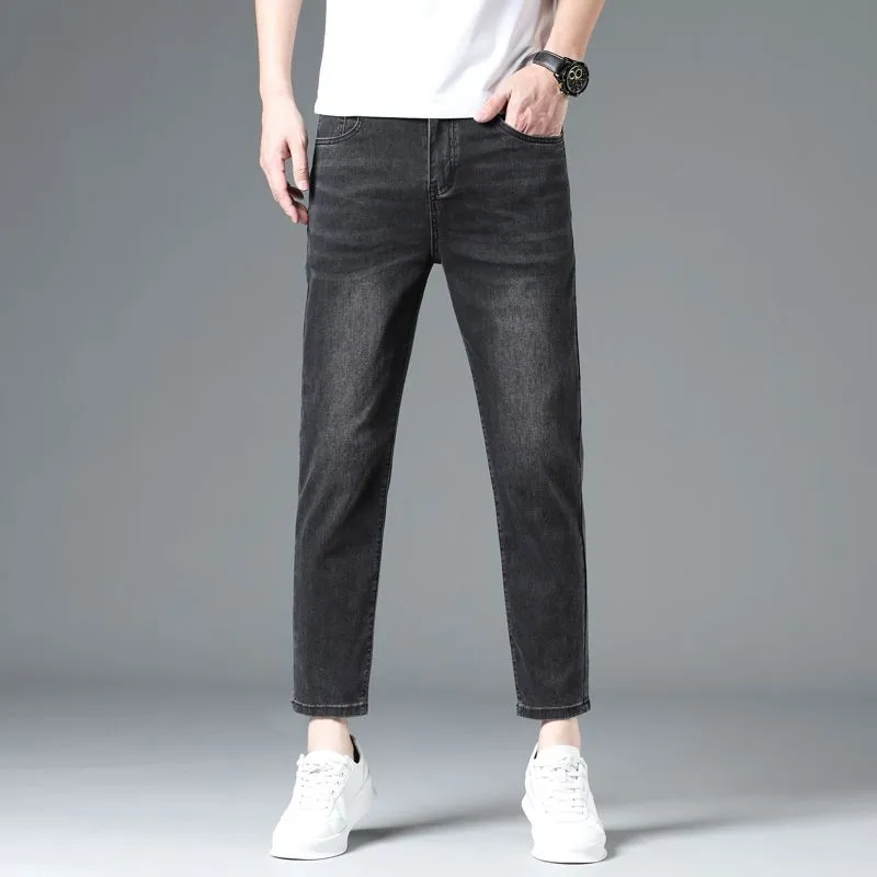 PANDA ADEVIL Jeans Men Black Gray Ankle Length-3