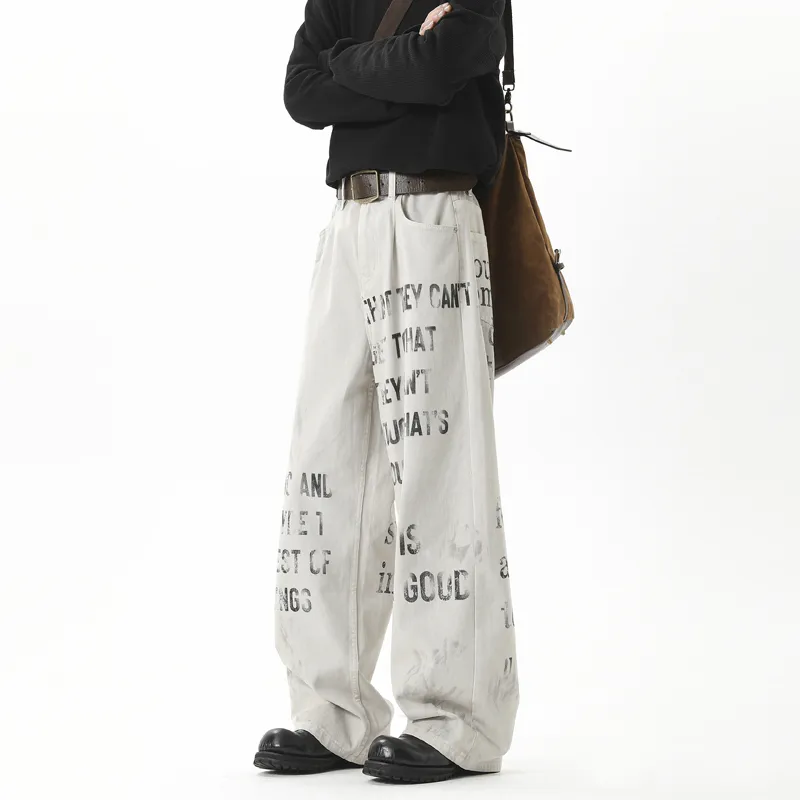 PANDA ADEVIL Jeans Unisex Gray Apricot-4