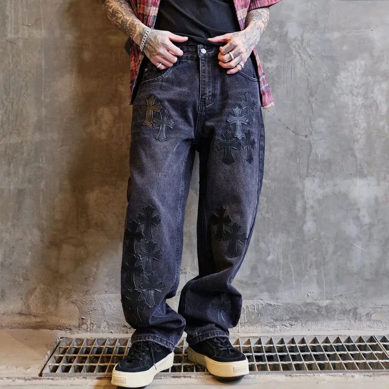 PANDA ADEVIL Jeans Unisex Black-1