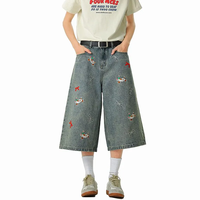 PANDA ADEVIL Denim Shorts Unisex-1