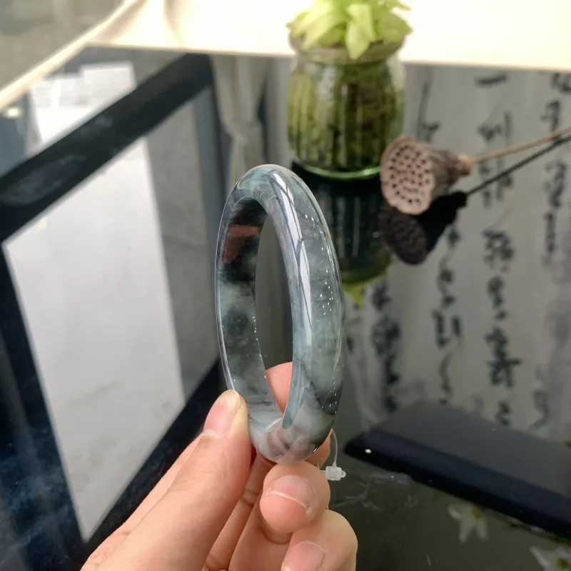 Safir Bean Type Jadeite Bangles Women's-1