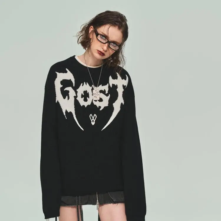 Revenge x GOST Sweater Unisex Black White-5