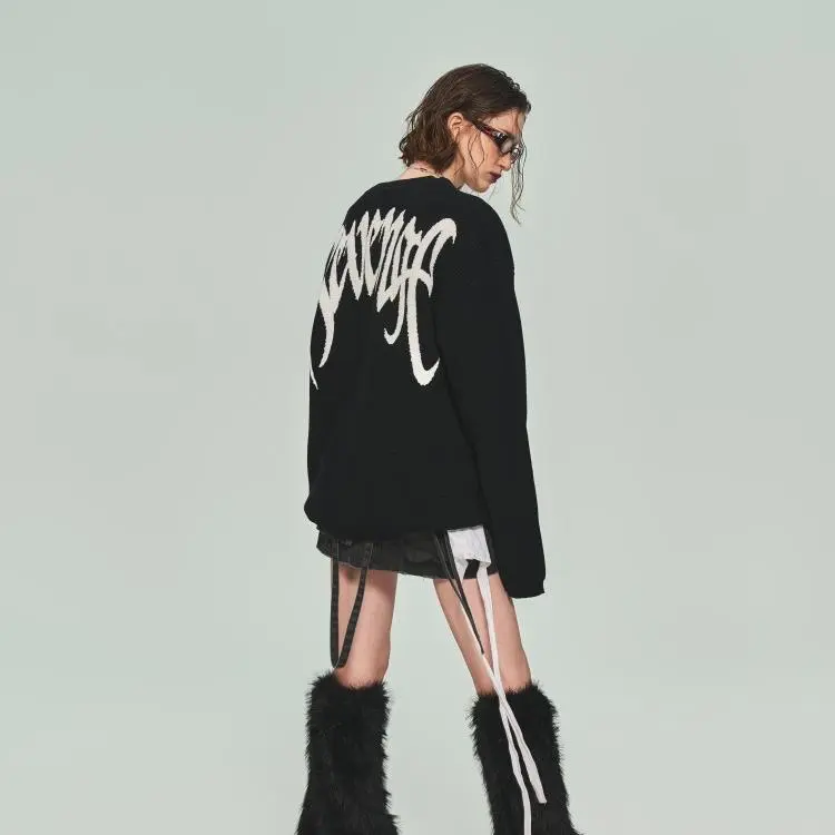 Revenge x GOST Sweater Unisex Black White-3