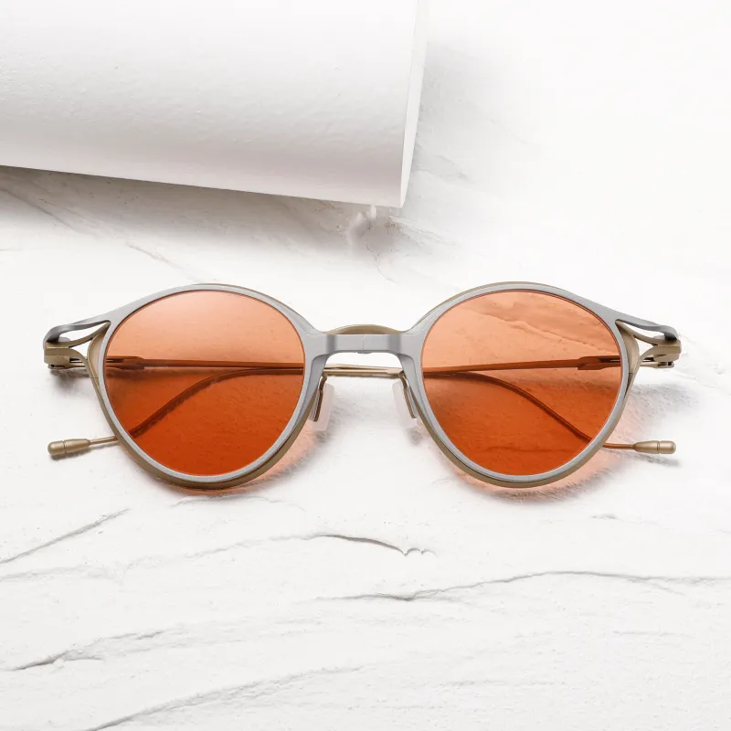 ROLLOTD Titanium Round Sunglasses Unisex-1