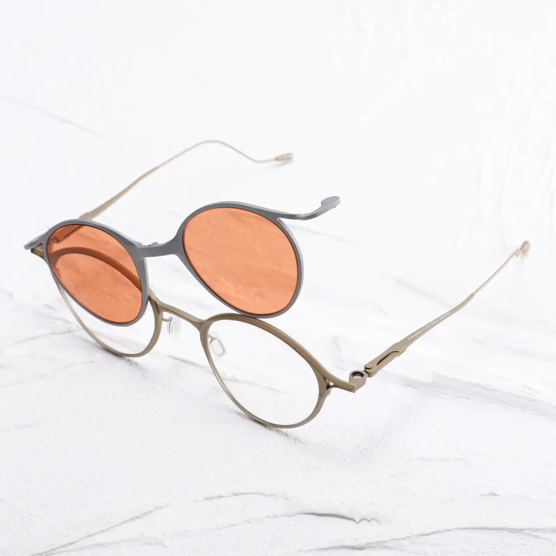 ROLLOTD Titanium Round Sunglasses Unisex-2