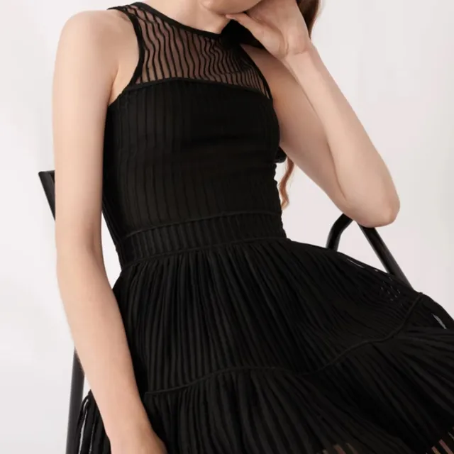 Maje Sleeveless Dress Women's Black-5