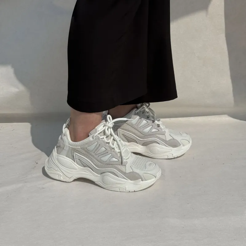Sandro Mid Top Chunky Sneakers Women's White-8