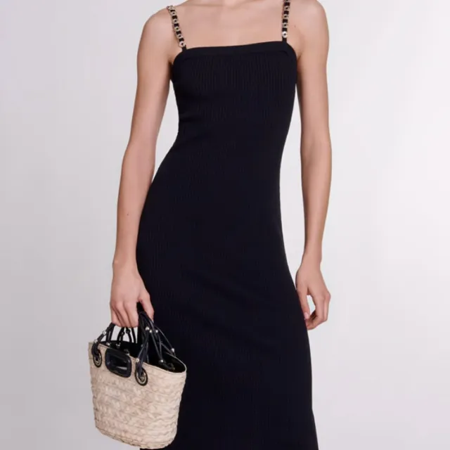 Maje Logo-embellished Maxi Dress-3