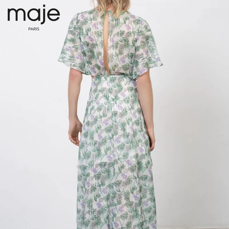 Maje Short-Sleeved Dresses Women's Light Green-2