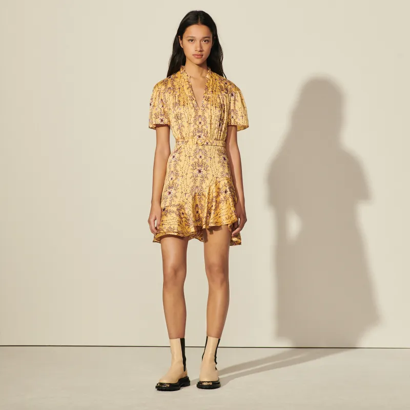 Sandro Short Sleeved Dresses Women's Yellow-1