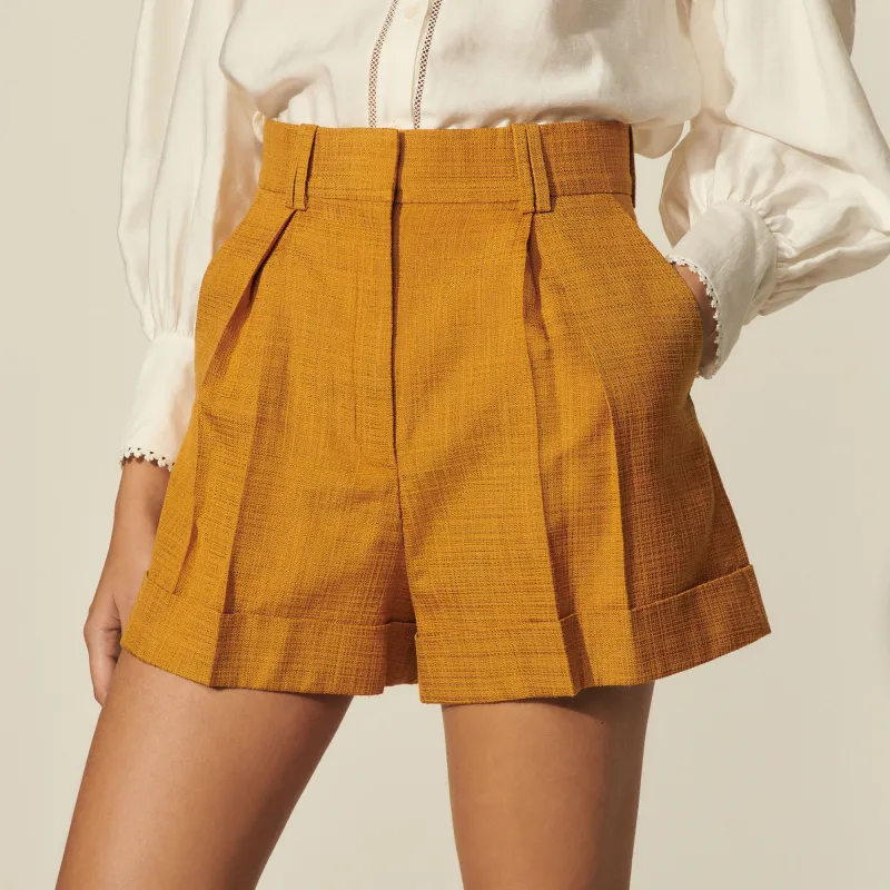 Sandro Casual Shorts Women's Ochre-4