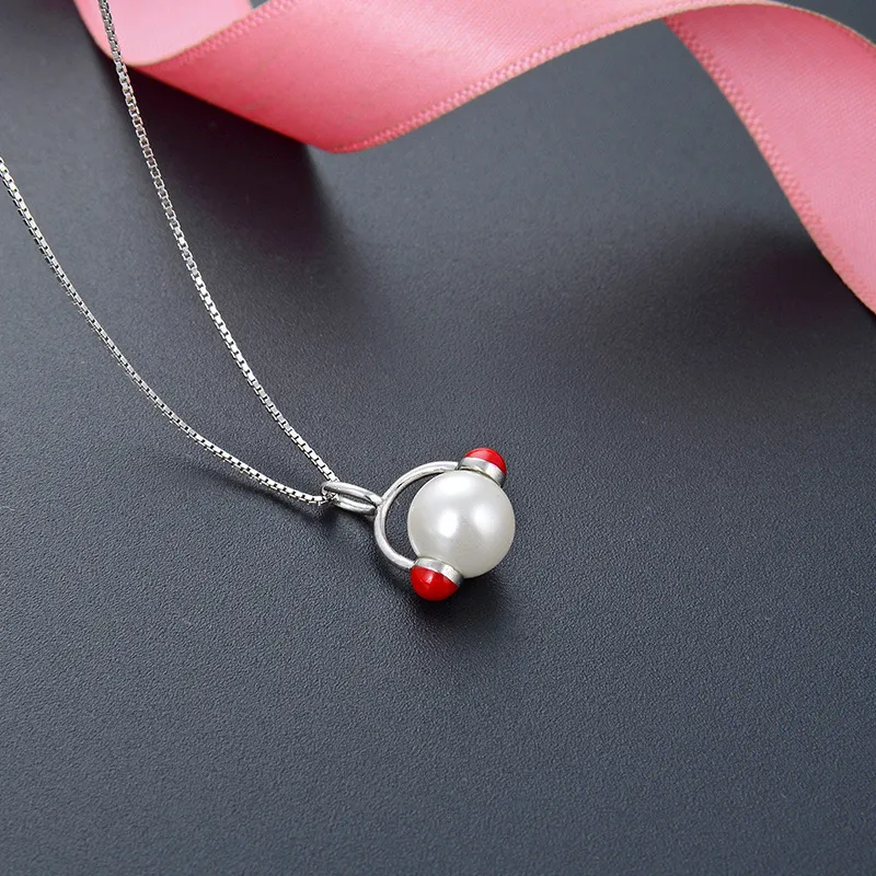 DFALLA S925 Silver/pearl Oyster Beads Necklaces Women's-4