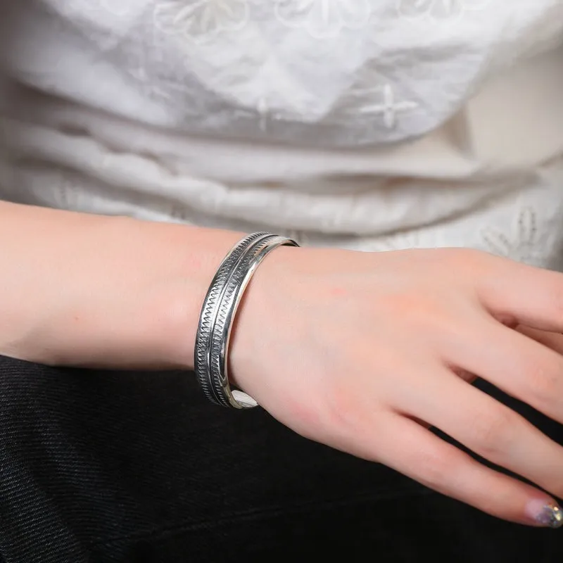 DFALLA Silver Plated Bangles Unisex-1