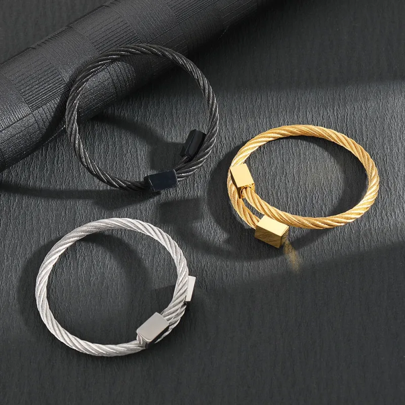DFALLA Titanium Steel Bangles Unisex-1