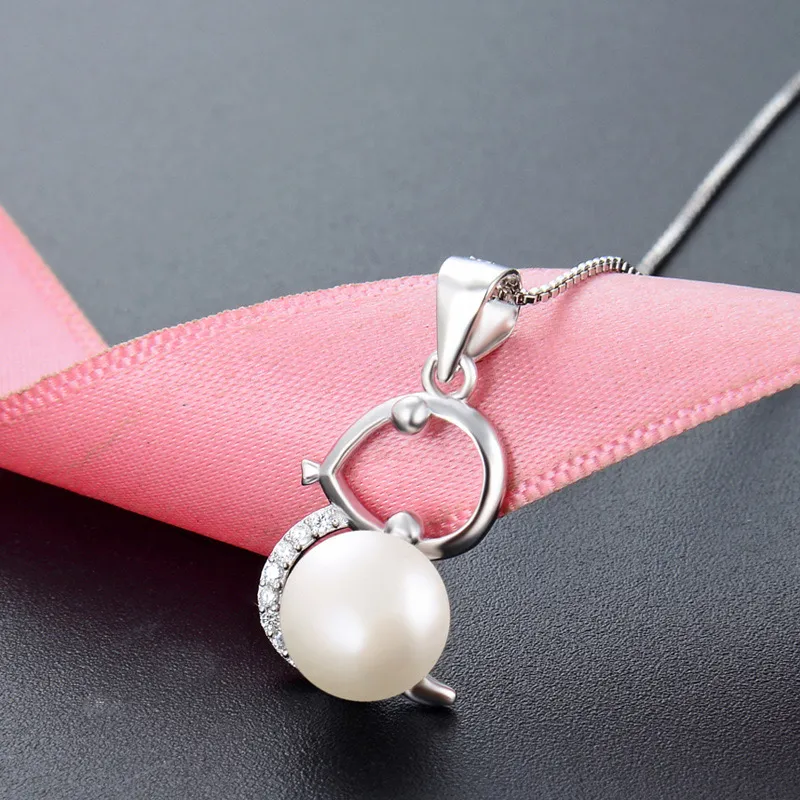 DFALLA S925 Silver/pearl Oyster Beads Necklaces Unisex-3