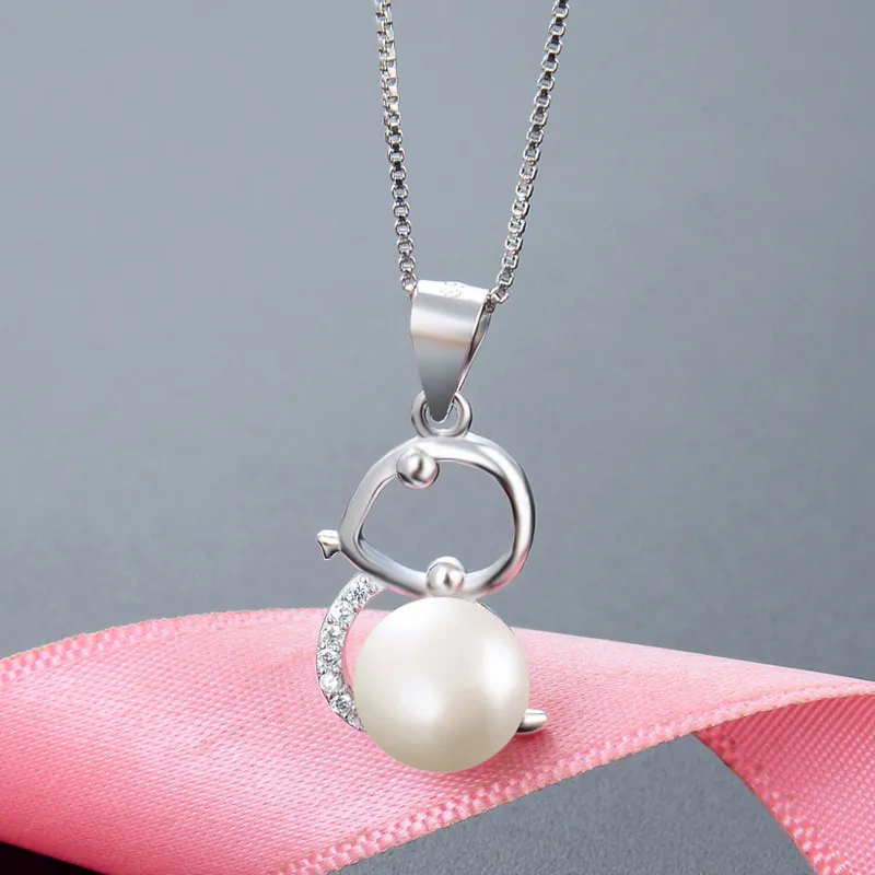 DFALLA S925 Silver/pearl Oyster Beads Necklaces Unisex-2