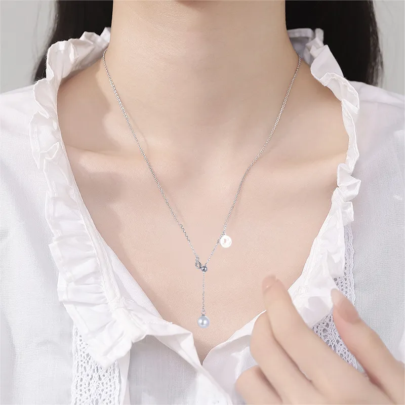 DFALLA S925 Silver/pearl Oyster Beads Necklaces Women's-2